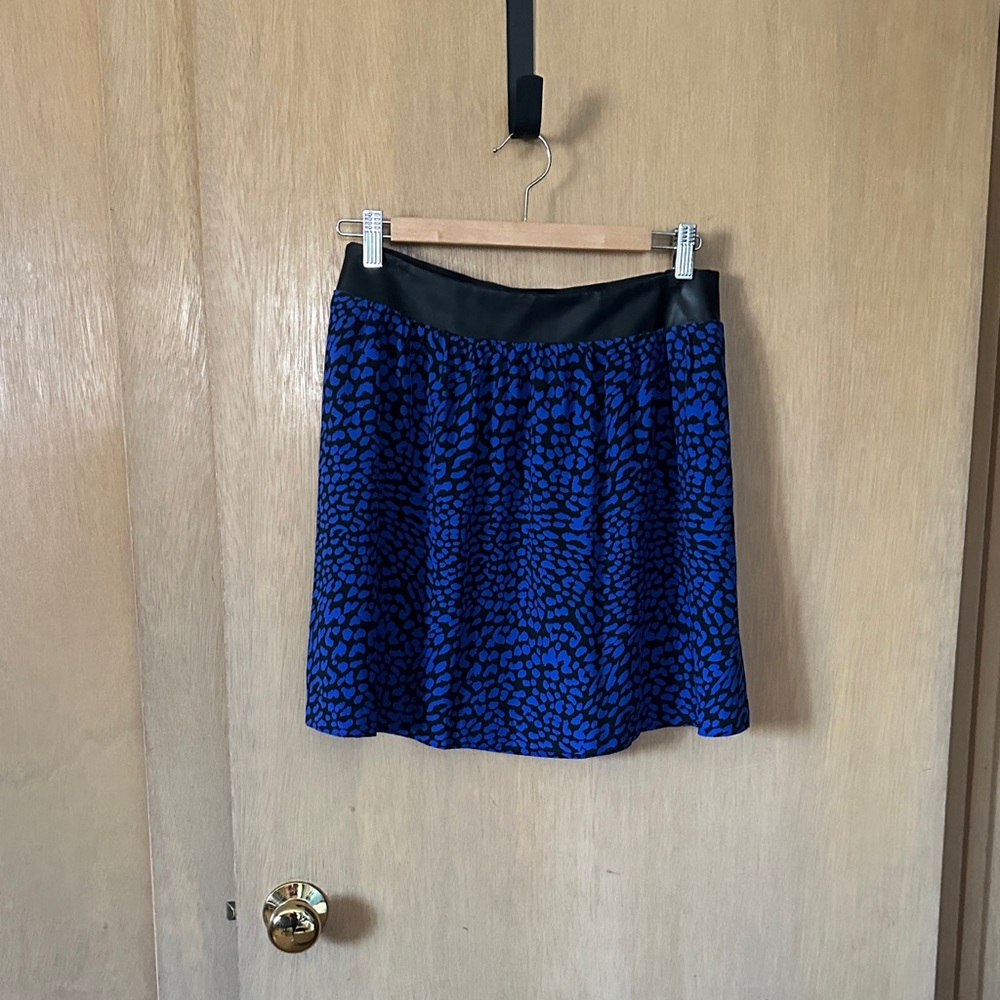 Kensie Blue and Black Mini Skirt